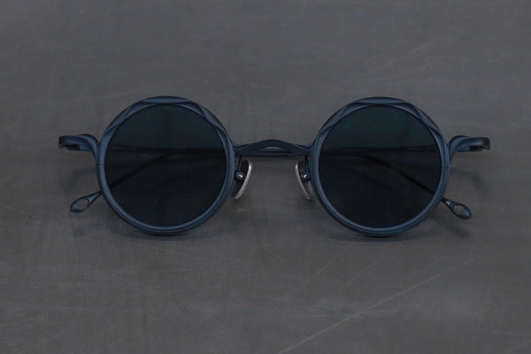 Rigards RG1100TI series pure titanium + beta titanium handmade glasses dark blue frame blue lens